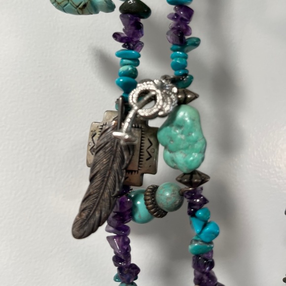 Anthropologie Boho Festival Summer Turquoise Necklace and bracelet. - Picture 4 of 10